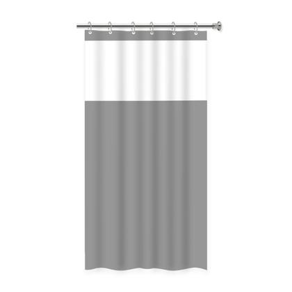 Imagem de Kit Cortina Box Banheiro Antimofo + Varão Suporte de cortina