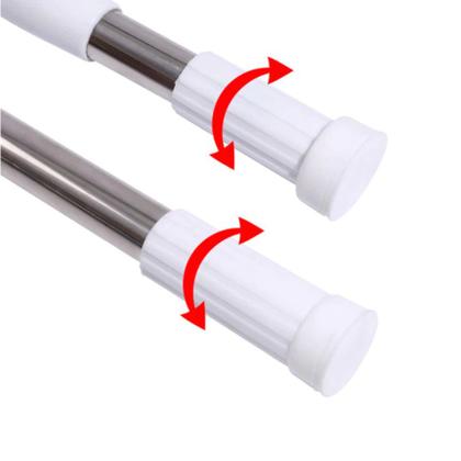 Imagem de Kit Cortina Box para Banheiro com Varão Extensível Suporte Antimofo e Ganchos Diversas Cores