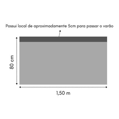 Imagem de Kit Cortina De Cozinha E Pia Balcão Tecido Liso Cinza