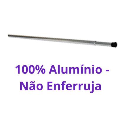 Imagem de KIT cortina PIA + Varão em aluminio 90cm até 140cm - bege