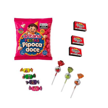 Imagem de Kit Cosme e Damião TOP com 100 Saquinhos Doces Crianças