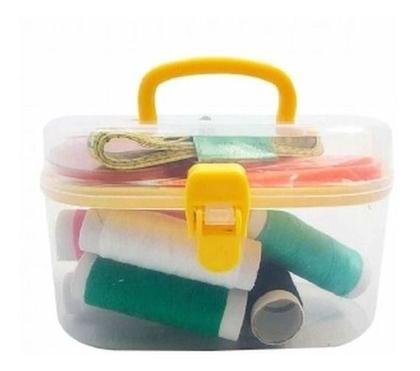 Imagem de Kit Costura Manual Pequenos Reparos Linha Tesoura Agulhas