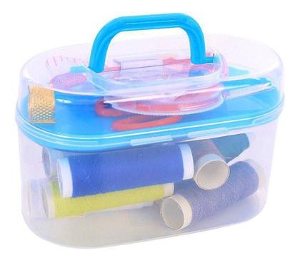 Imagem de Kit Costura Manual Pequenos Reparos Linha Tesoura Agulhas
