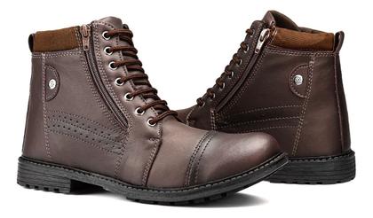 Imagem de Kit Coturno Masculino Bota Casual C/ziper Relogio Chinelo