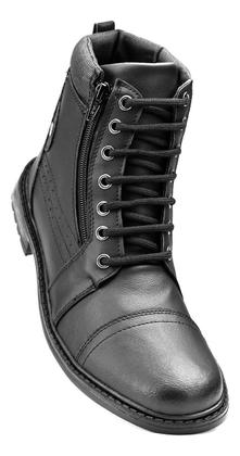 Imagem de Kit Coturno Masculino Bota Casual C/ziper Relogio Chinelo