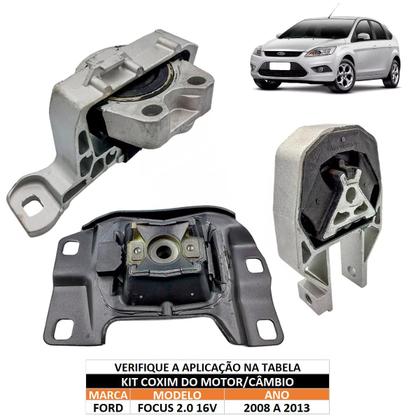 Imagem de Kit Coxim Motor Cambio Ford Focus 1.8 2.0 2008 A 2013