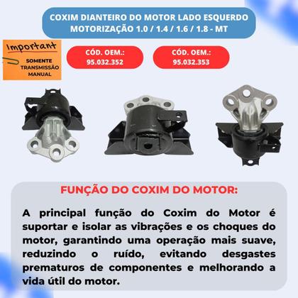 Imagem de Kit Coxim Motor Cambio Manual Gm Onix Prisma Spin Cobalt