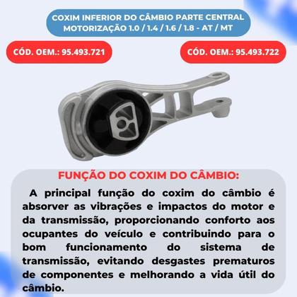 Imagem de Kit Coxim Motor Cambio Manual Onix Prisma Spin Cobalt Sonic