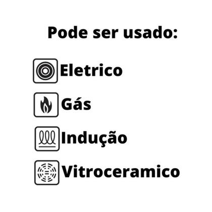 Imagem de Kit Cozinha 02 pçs Panela e Chaleira Esmaltados Fogão Gás, ELétrico e Indução Decoração Opcional A5 Importadora