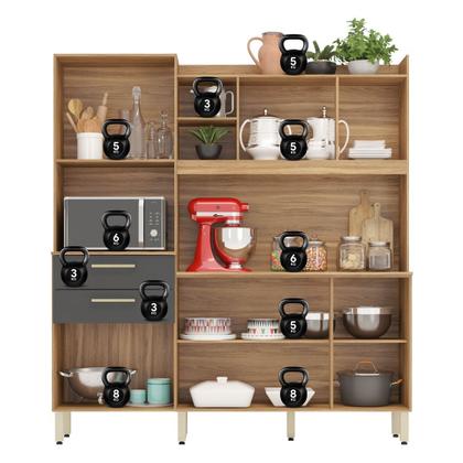 Imagem de Kit Cozinha 6 Portas 2 Gavetas Select