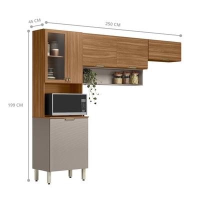 Imagem de Kit Cozinha 6 Portas Caio Amendola Touch Nude Prime TX