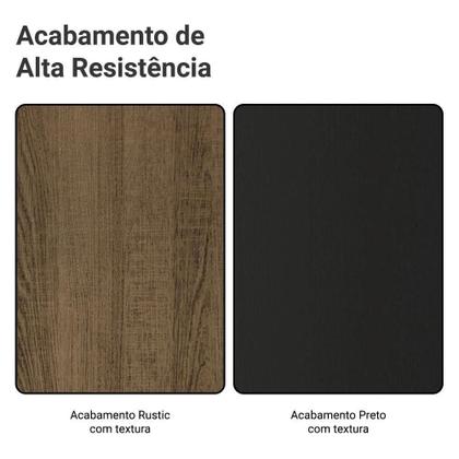 Imagem de Kit Cozinha Balcão Gabinete E Armário Cozinha - Rustic/preto