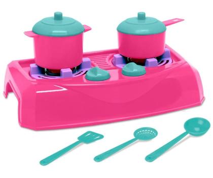 Imagem de Kit Cozinha Brinquedo Infantil Fogãozinho Doce Cozinha Panelas Acessórios
