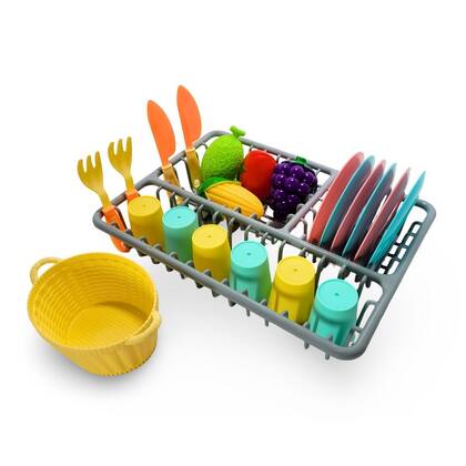 Imagem de Kit Cozinha Clean Braskit com Escorredor Pratinhos e Acessorios
