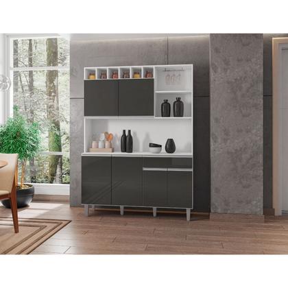 Imagem de Kit Cozinha Compacta 130 cm Com 6 Portas e 1 Gaveta Alice