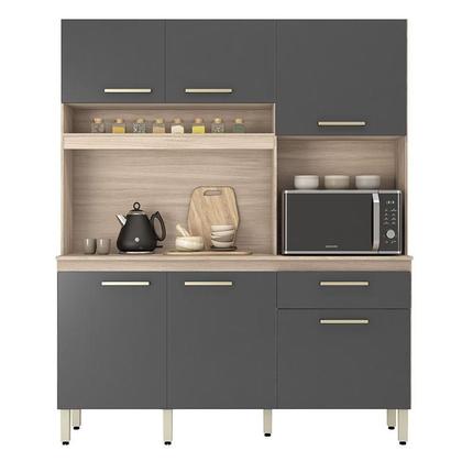 Imagem de Kit Cozinha Compacta Álamo Avena Touch Grafito  Demóbile