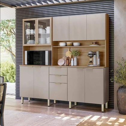 Imagem de Kit Cozinha Compacta Amora 10 Portas e 2 Gavetas com pés 98221 Demóbile