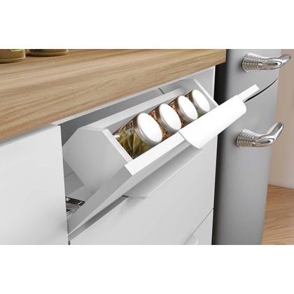 Imagem de Kit Cozinha Completa 6 Peças Marquesa (3Aéreos+2Balcões+1Paneleiro) C6P86 Nature/Verde - Nesher