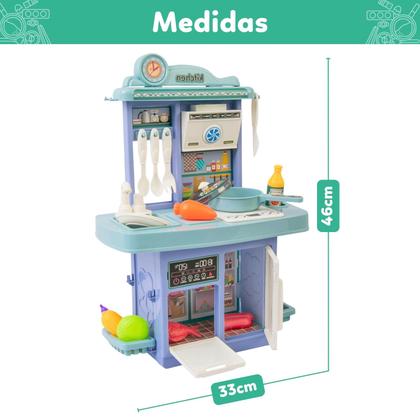 Kit Cozinha De Brinquedo Infantil Completa Solta Água E Som - ATENTU KIDS Imagem de Kit Cozinha De Brinquedo Infantil Completa Solta Água E Som