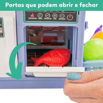 Kit Cozinha De Brinquedo Infantil Completa Solta Água E Som - ATENTU KIDS Imagem de Kit Cozinha De Brinquedo Infantil Completa Solta Água E Som