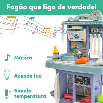 Kit Cozinha De Brinquedo Infantil Completa Solta Água E Som - ATENTU KIDS Imagem de Kit Cozinha De Brinquedo Infantil Completa Solta Água E Som