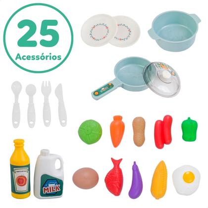 Kit Cozinha De Brinquedo Infantil Completa Solta Água E Som - ATENTU KIDS Imagem de Kit Cozinha De Brinquedo Infantil Completa Solta Água E Som