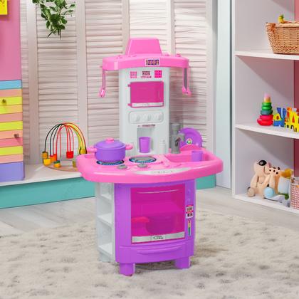 Imagem de Kit Cozinha Fogão Infantil de Brinquedo Completa - Sai Água