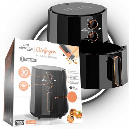 Imagem de Kit Cozinha Fritadeira Airfryer Elétrica 4,5L e Grill Sanduicheira chapa Dupla antiaderente 2 em 1