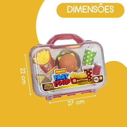 Imagem de Kit Cozinha Infantil Maleta Lanche Hamburguer Fast Food Paki - Paki Toys