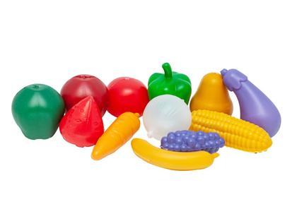 Imagem de Kit Cozinha Infantil Menina Fruta  Mercadinho Air Fryer 30pç