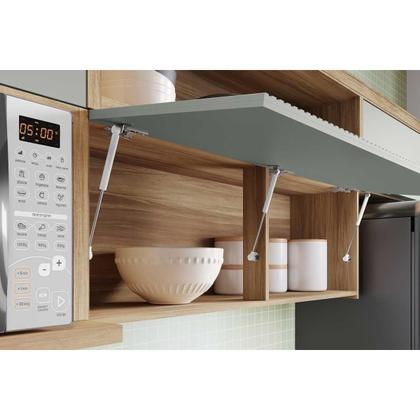 Imagem de Kit Cozinha Modulada 6 Peças Marquesa (3Aéreos+3Balcões) C6P42 Nature/Verde - Nesher