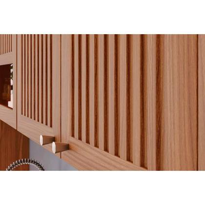 Imagem de Kit Cozinha Modulada 7 Peças Completa Requinte (2Aéreos+2Balcões+2Paneleiros+1Complemento) CZ103 Nature/Nature/Areia - Henn