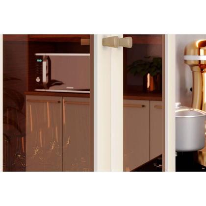 Imagem de Kit Cozinha Modulada 7 Peças Completa Requinte (2Aéreos+2Balcões+2Paneleiros+1Complemento) CZ103 Nature/Nature/Areia - Henn