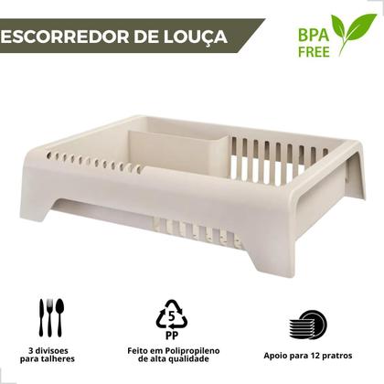 Imagem de Kit Cozinha Pia Porta Detergente Escorredor Lixeira Porta Talher