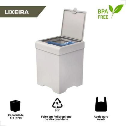 Imagem de Kit Cozinha Pia Porta Detergente Escorredor Lixeira Porta Talher