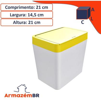 Imagem de Kit Cozinha Pia Porta Dispenser Detergente + Lixeira 5L + Escorredor Talheres - Branco Crippa