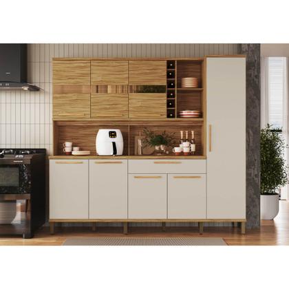 Imagem de Kit Cozinha Rio Doce Touriga 8 portas adega MDF