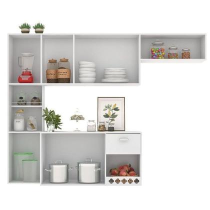 Imagem de Kit cozinha suspensa poliman mila branco