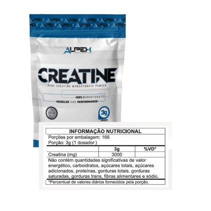 Imagem de Kit Creatina 100% Pura 1kg (2und 500g) - Alpex Nutrition