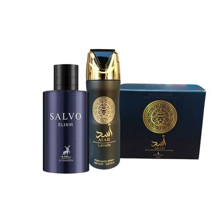 Imagem de Kit Creme Asad + Perfume Salvo Elixir + Aerosol