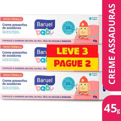 Imagem de Kit Creme contra Assadura Baruel Baby 3 unidades 45g