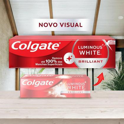 Imagem de Kit Creme Dental Colgate Luminous White Brilliant Mint 140g com 6 unidades