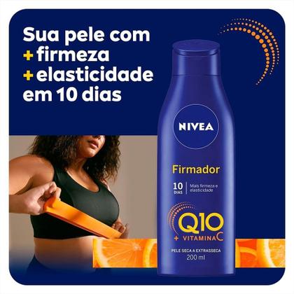 Imagem de Kit Creme Hidratante Corporal Firmador Q10 Com Vitamina C 200ml + Hidratante Milk 400ml com Óleo de Amêndoas Nivea