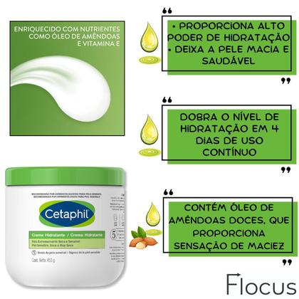 Imagem de Kit Creme Loção Hidratant e Cetaphil Corpo Rosto Pele Seca Extra Seca Sensivel