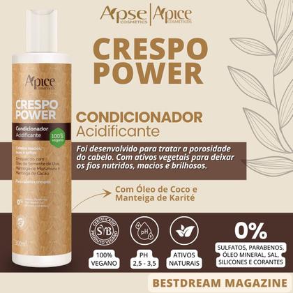 Imagem de Kit Crespo Power Apse Anti Porosidade Capilar 5 Produtos Completo Com Mascara Ph Control 280g