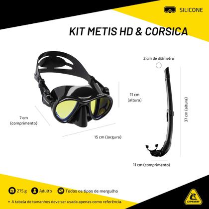 Imagem de Kit Cressi Metis HD & Corsica