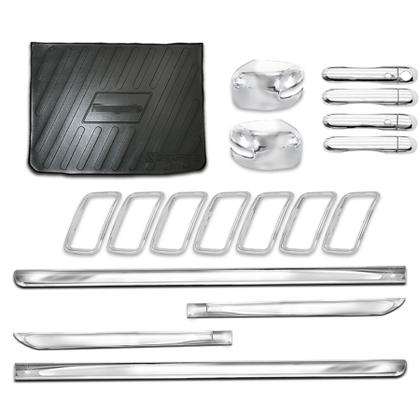 Imagem de Kit Cromado Completo para Renegade 2019 a 2021  Friso Lateral Xtreme Protetor de PortaMalas Apliques para Grade, Maçanetas com Keyless 4 Porta