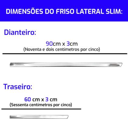 Imagem de Kit Cromado Slim para Renegade 2019 a 2021  Friso Lateral Slim Protetor de PortaMalas Apliques para Grade, Maçanetas com Keyless 4 Portas e Re