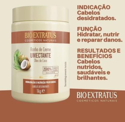 Imagem de Kit Cronograma Capilar Bioextratus 3 Máscaras 1kg( Jaborandi, Umectante, Queravit)