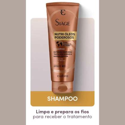 Imagem de Kit Cronograma Capilar Nutrição Eudora Siàge Nutri Óleos Poderosos Elixir Noturno Máscara Capilar